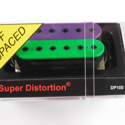 DiMarzio F-spaced Super Distortion Bridge Humbucker Green/Purple W/Black Poles DP 100
