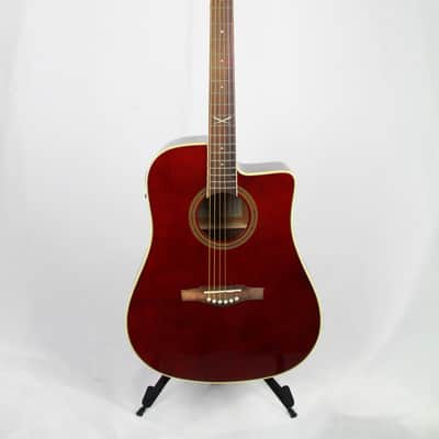 Eko Guitars NXT Series Dreadnought Cutaway Acoustic Electric Guitar - Wine Red 06212122 image 2