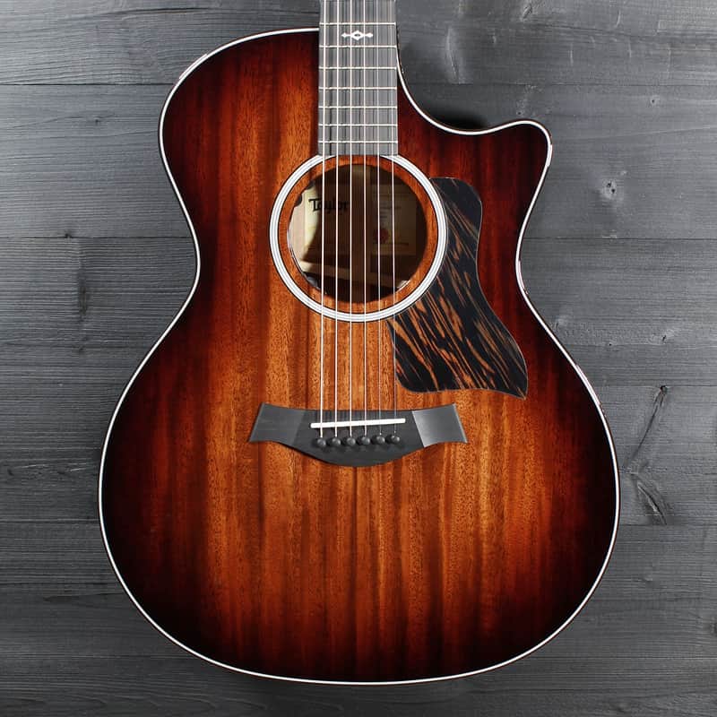 Taylor 324ce Next Generation Acoustic-Electric Guitar – V-Class Bracing, Mahogany Shaded Edgeburst image 1