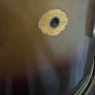 Slingerland Vintage Radio King 24” Genuine Calf Skin Bass Drum Head Lot #2 40s - Calfskin image 22
