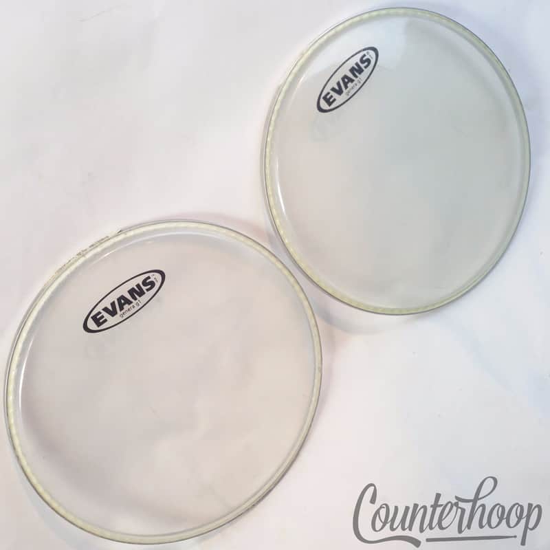 *Evans 2x 10" Tom Drum Heads Genera G1 Clear 1-Ply Batter/Resonant USA* image 1