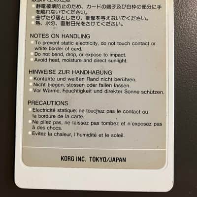 Korg Wavestation WPC-OOP III Internal Pre-load Data (Bank 3) image 2