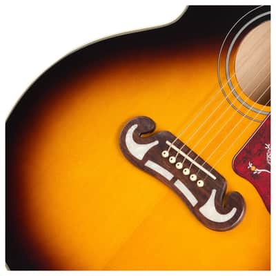 Epiphone J-200 Studio EC Electro Acoustic Guitar; Vintage Sunburst image 4