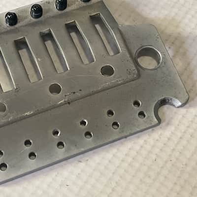 2000's Japan Jackson Licensed JT-580LP Floyd Rose Tremolo Bridge Brushed Chrome Base Plate image 11