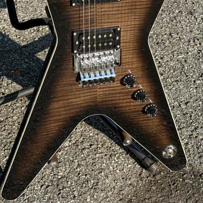 2016 Dean ML-79 W/Floyd Rose Transparent Black Flame Maple ML79 image 2