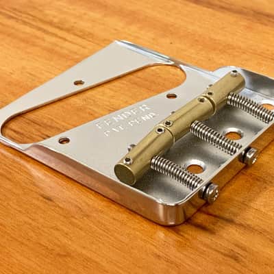 Fender Vintage Style Telecaster Hybrid Notched Bridge w/ 3 Custom Compensated Saddles image 3