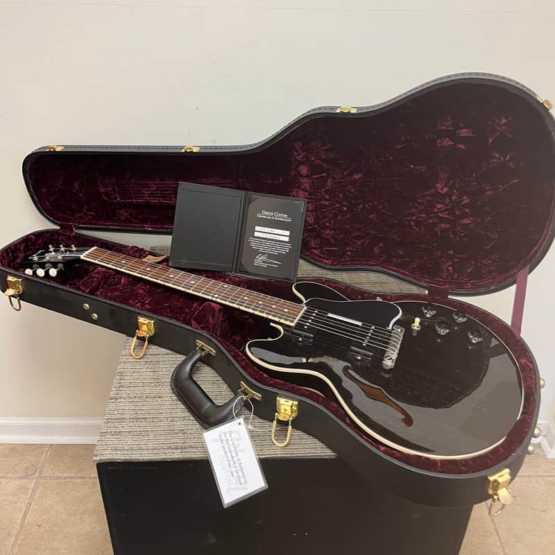 Gibson Custom Shop CS-336 Mahogany P-90 2017 TV Black image 1