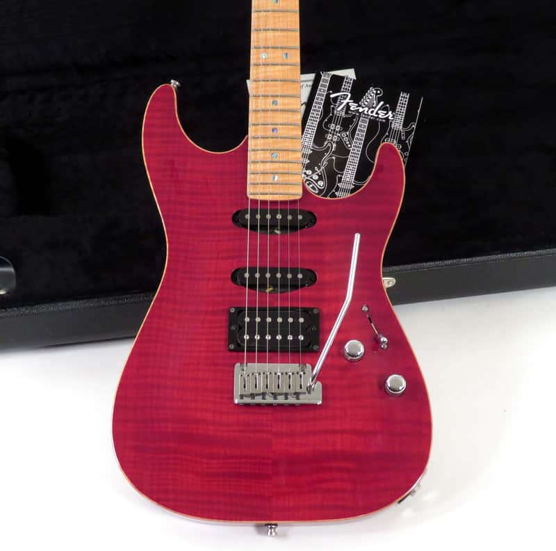 2000 Fender Showmaster FMT Custom Shop - Bing Cherry Transparent - Carved Flame Top Strat - COA and Case image 1