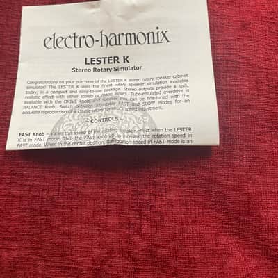(Mint Condition) EHX - Lester K Stereo Rotary Speaker 2015 - Present - Black / Brown (Boxed) image 12