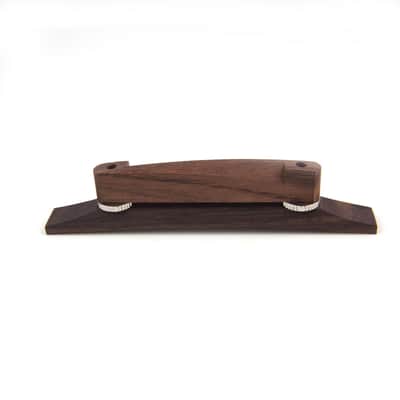Adjustable Rosewood Archtop Jazz Guitar Bridge base and saddle, Unslotted image 3