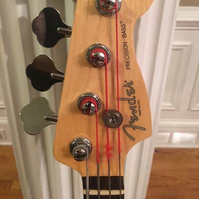 Fender American Standard Precision Bass 2009 Olympic White w/ Rosewood  MINT-Upgraded ATA Case image 5