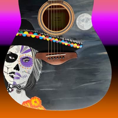 Custom Hand-Painted Yamaha FGX800C Acoustic-Electric image 1
