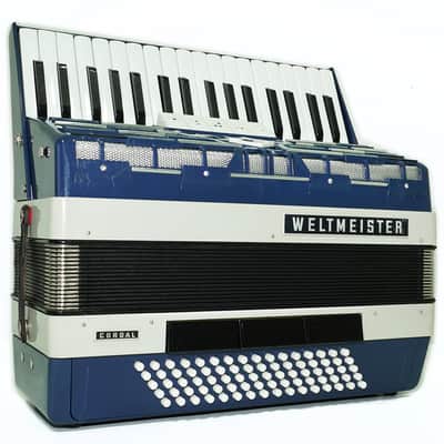 Weltmeister Cordal Accordion 80 Bass made in Germany, New Straps Soft Case for Gift, Vintage Keyboard Piano Accordian Musical Instrument, 2706 image 4