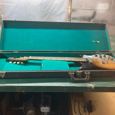 Teisco Del Ray ET-200 Sunburst Two Pickup + Tremolo WITH CASE OHSC Japan 1960s Original Vintage image 9