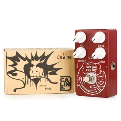 Caline CP-74 Red Action Replay Distortion Guitar Effect Pedal with True Bypass image 4