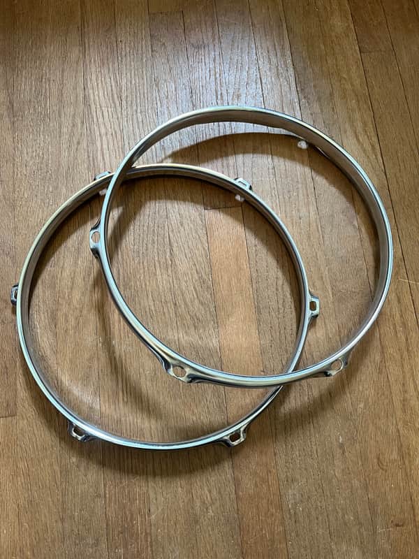 Unknown or Ludwig triple-flange 10” hoops Late 20th century / unknown - Chrome image 1