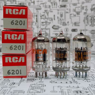 RCA 6201 Black Plates 12AT7WA x3 - 1960s Double Mica, Tested Strong image 19
