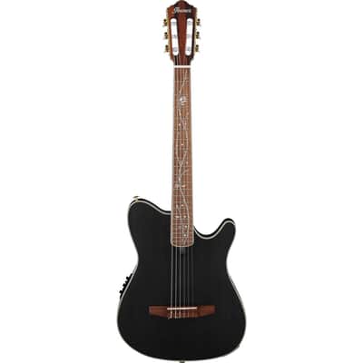 Ibanez Tim Henson Signature Series TOD10N Acoustic Electric Guitar, Transparent Black Flat image 1