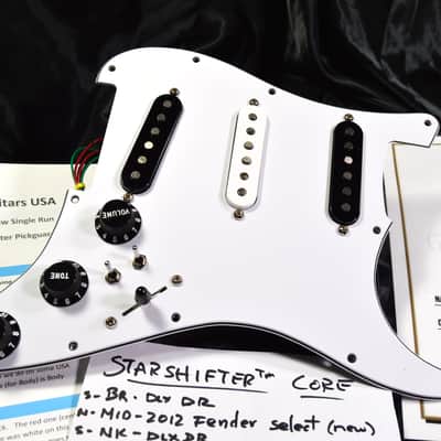 "TWO WORLDS" Fender Loaded Stratocaster Pickguard Hot Wired STARSHIFTER™ CORE image 1