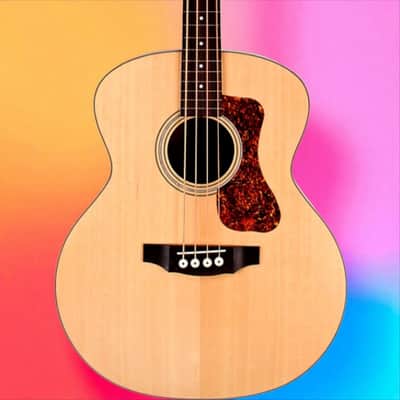 Guild B-240E Fretless Acoustic-Electric Bass Guitar – Natural image 1