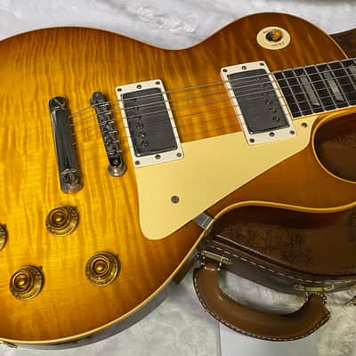 NEW ! Gibson Custom Shop 1959 Les Paul - Golden Poppy Burst - Authorized Dealer - Hand Picked Curly Maple Flame Top - VOS - 8.6 lbs - G07179 image 4