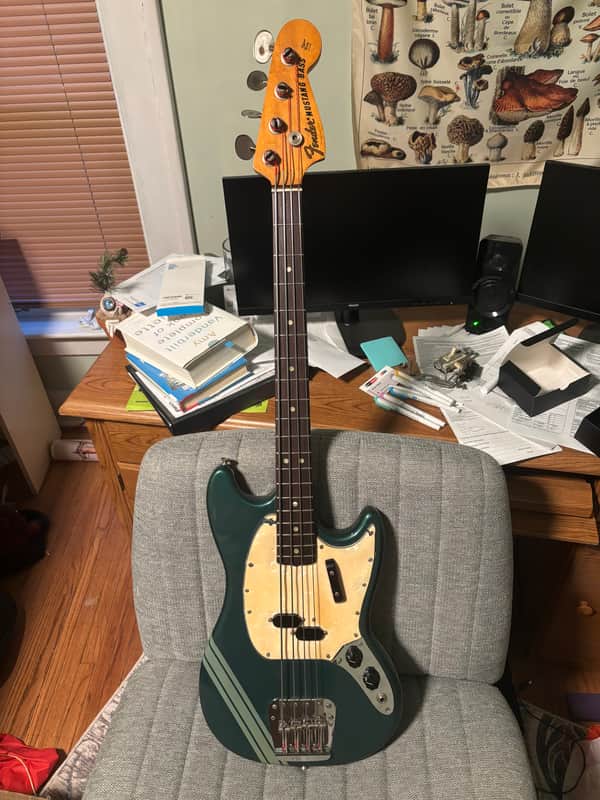1971 Fender Mustang Bass Competition Burgundy image 1