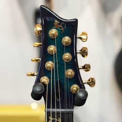 Emerald Guitars X-20 8-String Carbon Fiber Acoustic-Electric in Teal with OHSC image 12