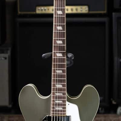 Epiphone Casino Worn Electric Guitar - Olive Drab with Gig Bag - Used image 6