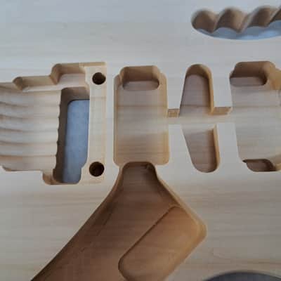 Unfinished 6 string Basswood JEM style guitar body, front route, HSH, AANJ -  B1 image 2
