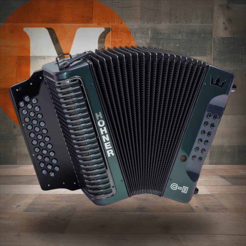 Hohner Corona C-II Accordion FBbEb Green To Gold Fa Tone image 1