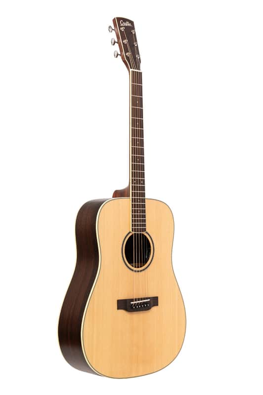 Crafter ES-ROSE DE NAT ES Series Dreadnought Solid Sitka Spruce Top Mahogany Neck 6-String Acoustic-Electric Guitar w/Gig Bag image 1