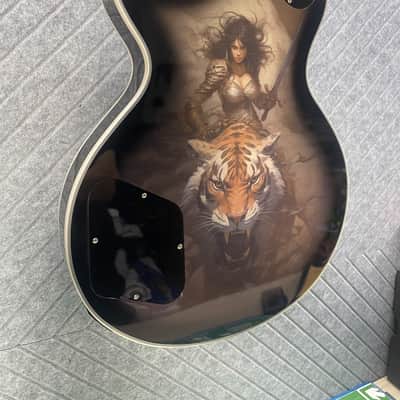 Firefly FF-LPS Tiger Queen SOLD OUT! Tool Silver Burst Adam Silver Last One! SkunkWerx In USA Setup and Fret Polish image 3