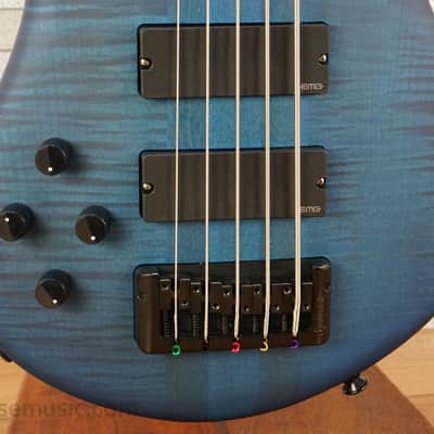 Spector Euro 5 LX Left Handed - Black & Blue Matte image 6