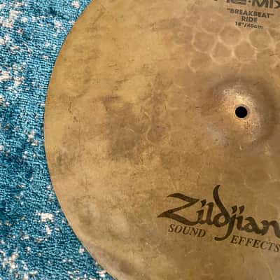 24 YEARS OLD 18” Zildjian REMIX BREAKBEAT Ride w 3 Original Rivets 1655g image 7