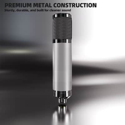 Studio Microphone, Professional Cardioid XLR Condenser Recording Mic Voice Over Kit with Desktop Stand for Music, Singing, Podcasting, and Vocal Streaming image 3