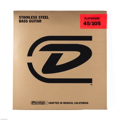 DUNLOP DBFS45105 45-105 Flatwound Bass Guitar Strings image 1