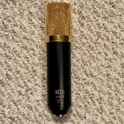 MXL V69 M EDT Mogami Edition Large Diaphragm Tube Condenser Mic 2010s - Black/Gold image 3