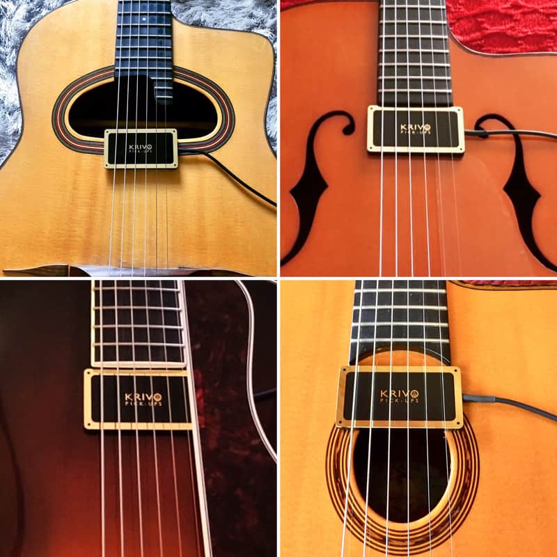 Krivo Micro-Manoúche humbucking pickup for Selmer-Maccaferri Gypsy Jazz Guitars: Stimer alternative. image 1