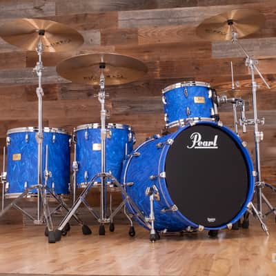 PEARL MASTERS MMX 4 PIECE CHAD SMITH LIMITED EDITION DRUM KIT, PEACOCK SWIRL (PRE-LOVED) image 3