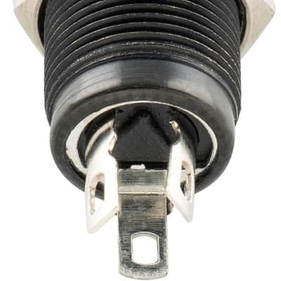 1/4" Metal Mono Guitar Bass Barrel Output Jack Input Plug Sockets for Electric Guitar, Black image 5