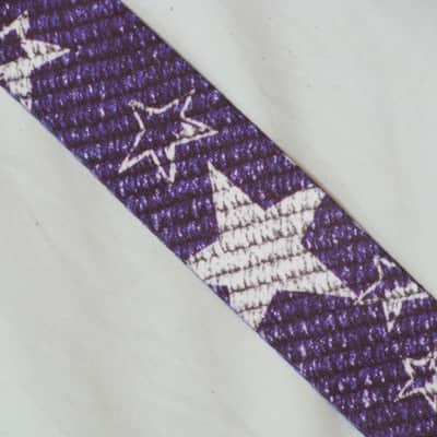 PERRI's purple STARS polyester Guitar strap - NEW image 2