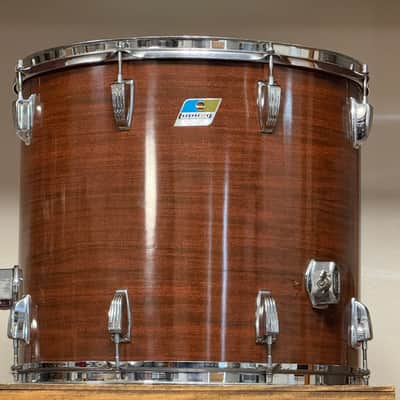 1970's Ludwig Mahogany Cortex Pro Beat 3-Ply Drum Kit 14x24 16x18 16x16 10x14 9x13 Maple image 8