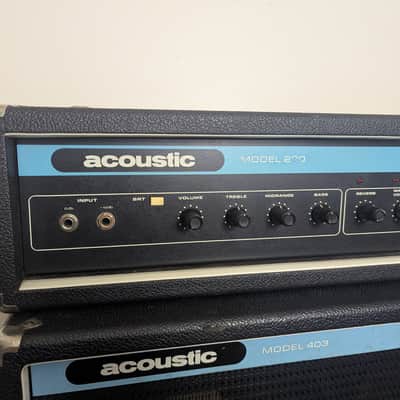 Vintage 1970s Acoustic Control Corp Model 230 Head & 403 4x12 Cab Stack w/ Original Cover imagen 7