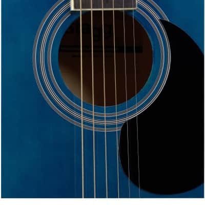 Stagg SA20ACE BLUE Auditorium Cutaway Basswood Top Nato Neck 6-String Acoustic-Electric Guitar image 3