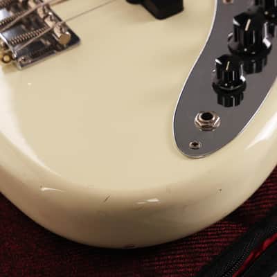 1986 Fender MIJ Jazz Bass Olympic White image 12