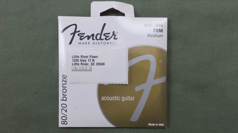 073-0070-408 Fender 80/20 Bronze Acoustic Guitar Strings 70M .013-.056 Gauge image 1