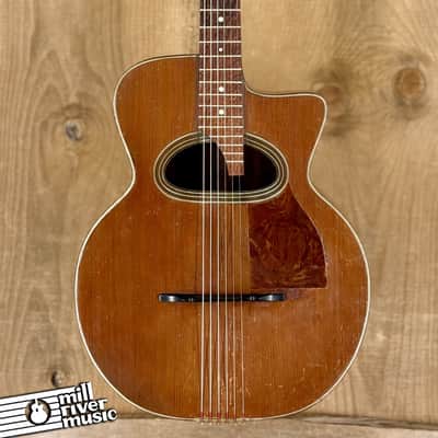 Vintage Maccaferri Selmer Style D-Hole Busato Jazz Guitar 1940s–1950s w/ Case image 2