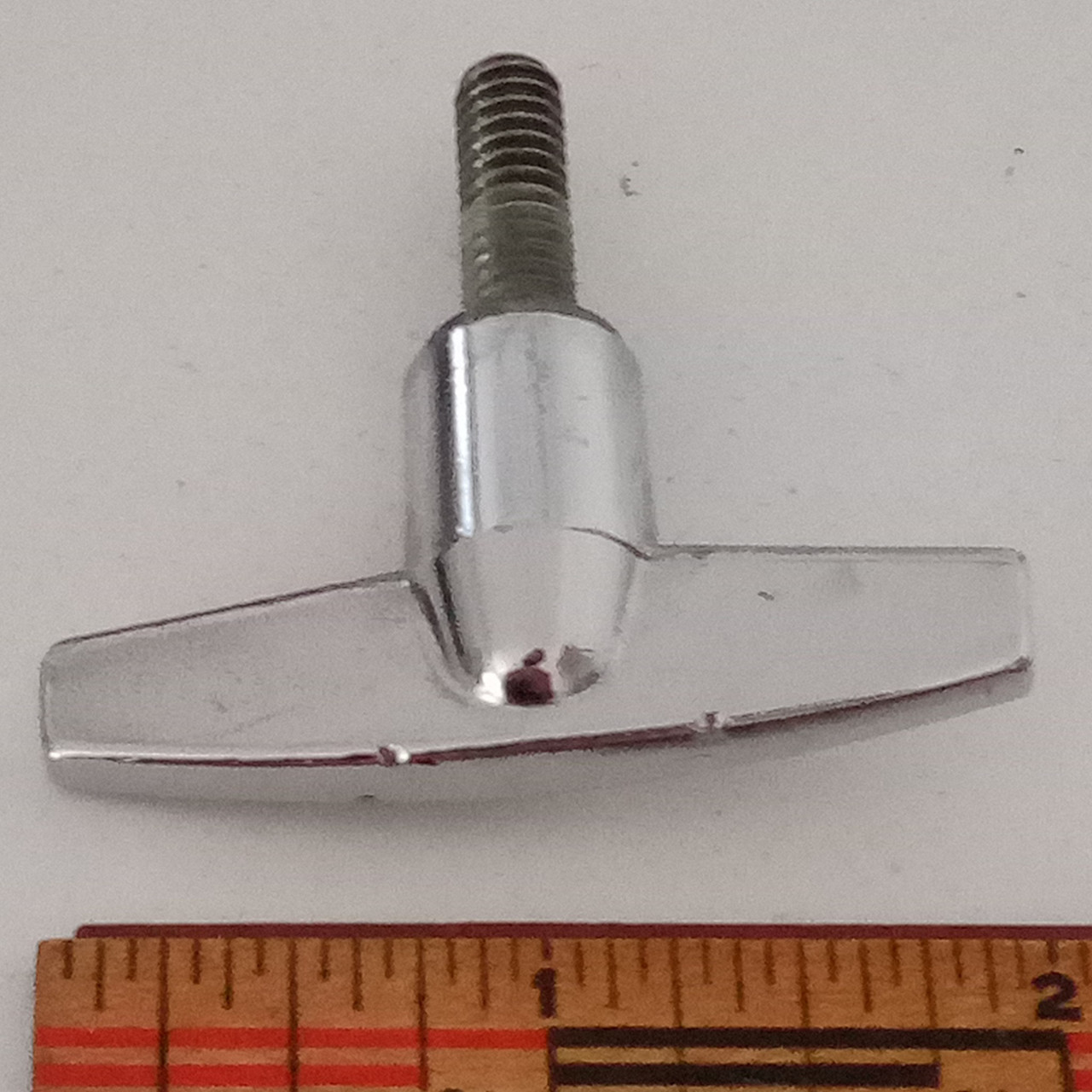 Ludwig 3/4"x1/4"-20 Wing-Screw Chrome T-Handle Cymbal/Tom Stand Part Vintage70s — main photograph