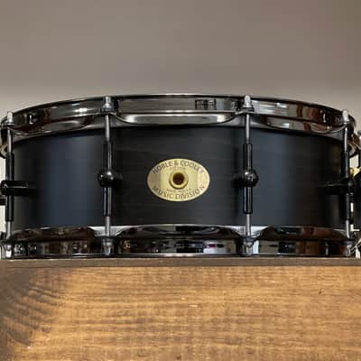 2015 Noble & Cooley 14" SS Classic Beech Solid Shell 5"x14 Snare Drum Transparent Black image 1