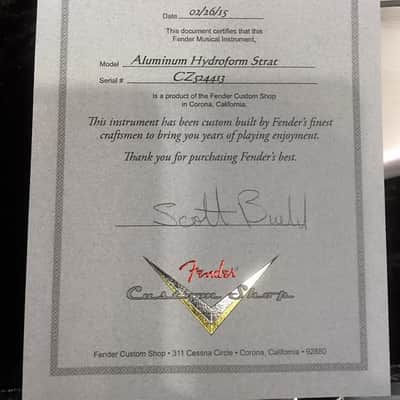 Fender Custom Shop Master Built (Scott Buehl) Aluminum Hydroform Stratocaster image 8